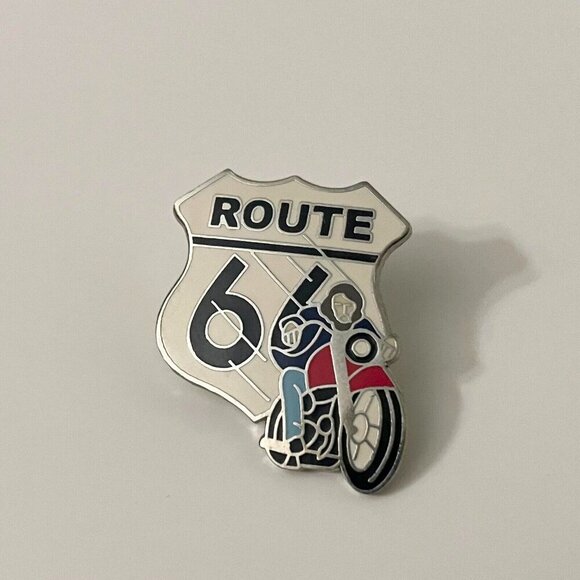 Vintage Route 66 Motorcycle Pin - Picture 9 of 9